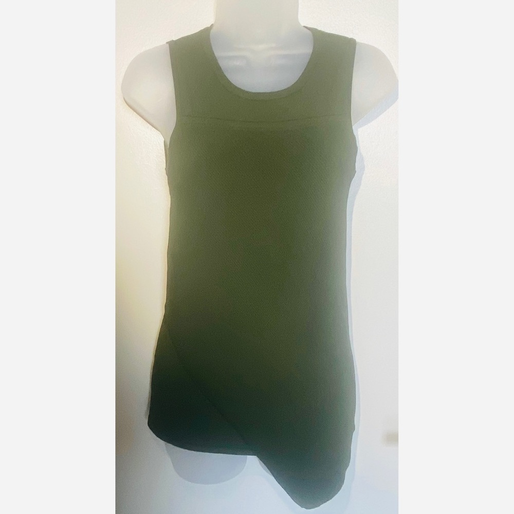 Autumn Cashmere tank Greene size XS asymmetrical front textured jersey
